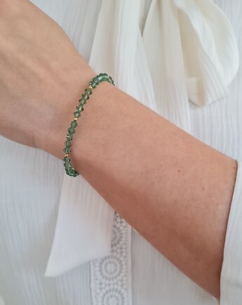 Kryształki Swarovski bransoletka zieleń, Laoni