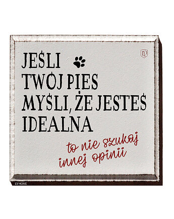 Tabliczka z napisem o psie, LV Home