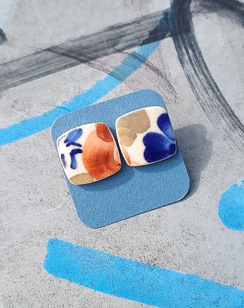 Kolczyki ceramiczne Włocławek, biżuteria z talerzy