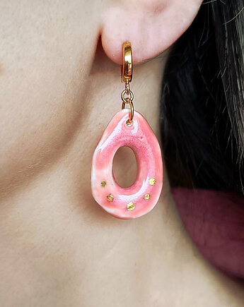 Kolczyki pozłacane Plamka Kolekcja Parian, ZIĘBA