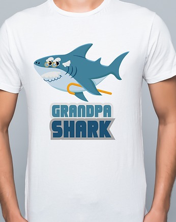 Koszulka  z nadrukiem Grandpa shark, ART ORGANIC