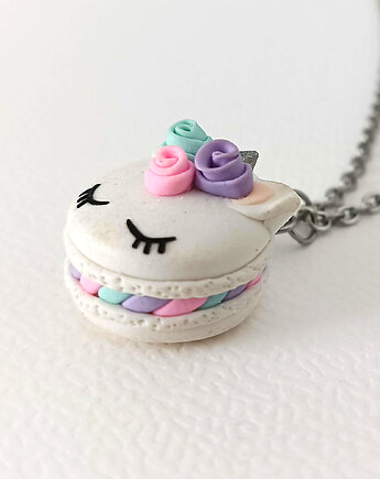 Naszyjnik jednorożec pastelowy makaronik, OMIFIMO