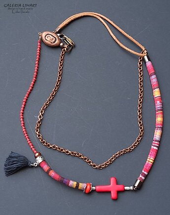 Naszyjnik w stylu modnego BOHO oryginalny prezent handmade, Galeria Limart