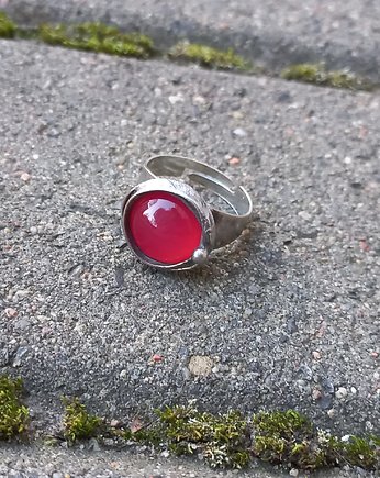 Róż włóż - pierścionek regulowany, po drugiej stronie lustra