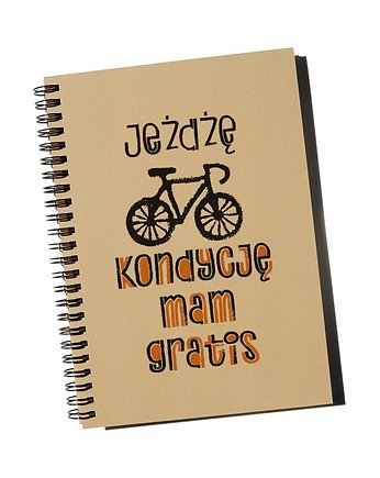 Jeżdże kondycję mam gratis, notatnik, Sowia Aleja