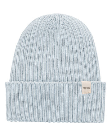 Czapka z wełny merino Błękitna / S, YOSOY