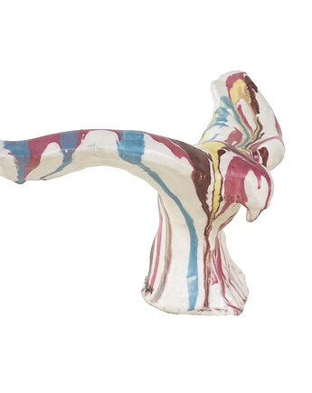 Ceramiczna rzeźba ptak, włoski design, lata 70, produkcja: F. Ferroni, Przetwory design