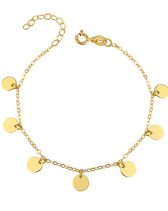 Bransoletka z kółkami charms pozłacana, THE SILVER STORY