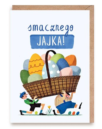 Kartka Wielkanocna Smacznego Jajka A6 z Kopertą, Cardie