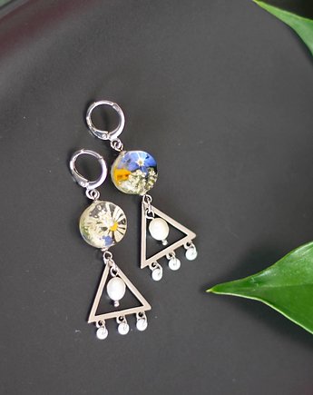 Kolczyki eleganckie z  perłami, Bioevgenika Jewelry
