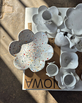 "Przedwiośnie" - patera kolorowa nakrapiana, Studio Mini Forma