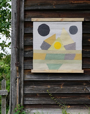 Ręcznie tkany wełniany kilim - ZIMOWA NOC NADERKI - Mazurskie Opowieści, Topole 