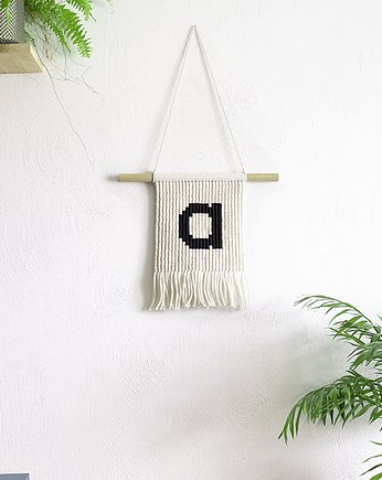 Makrama literka na ścianę duża - A, kipu