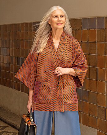 Or - Żakardowe kolorowe kimono, ZNA