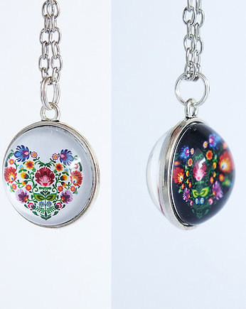 Medalion dwustronny - Serce folkowe, yenoo