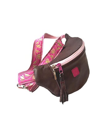 Nerka z brązowej skóry 100% upcykling La Rambla 4, CANGUR