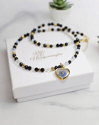 Obsydian i Opalit z Niezapominajką, Lovely Jewellery