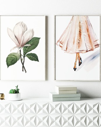 Różowy zestaw plakatów - Madame i Magnolia, HOG STUDIO