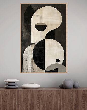 Geometria natury - Plakat, druk - Minimalizm, Boho, Loft #124, Black Sapphire Art