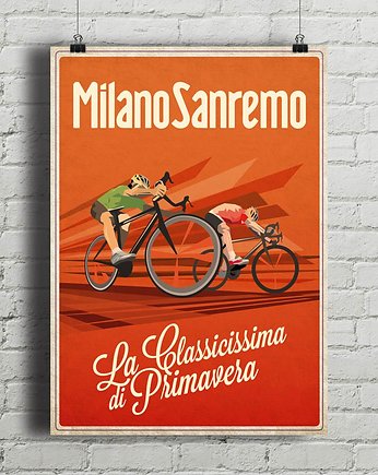Milano - Sanremo - plakat rowerowy, minimalmill