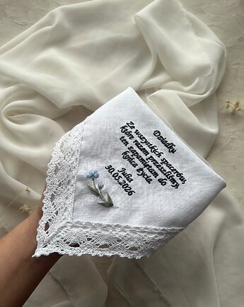 Chusteczki haftowane/ Poszetka, haft. made