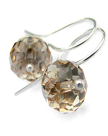 Kolczyki Swarovski BRILLIANT - Golden Shadow Rondelles, Marisella