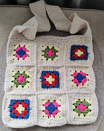 Torebka patchwork BOHO, Po.dziergane