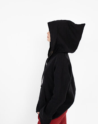 Bluza lniana z długim rękawem i kapturem, NavahoClothing