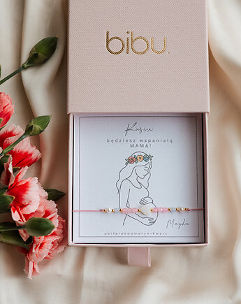 Bransoletka dla przyszłej mamy, prezent baby shower, Bibu bijoux