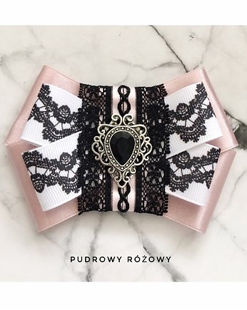 Koronkowa  Brosza  NEW, Pudrowy Różowy