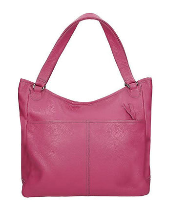 Różowa torebka skórzana Quotidiana marki Bolsa, OKAZJE - Prezent na Dzień Kobiet