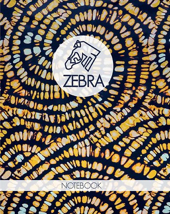 Planner-notes wiązany z afroprintem, Zebra Store
