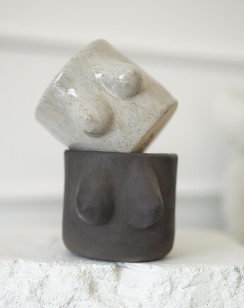 Czarka kubek BOOBS beż 260 ml, rel ceramic