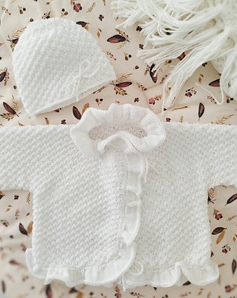 Bawełniany komplet niemowlęcy, OSOBY - Prezent dla noworodka