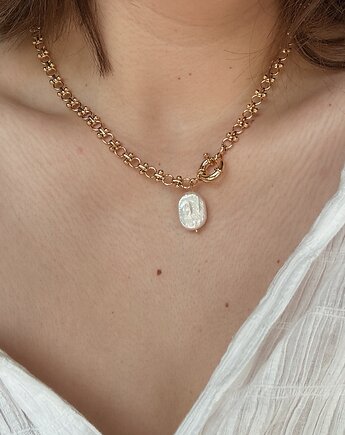 Naszyjnik łańcuszek Perła Naturalna, Chmolowska Jewellery