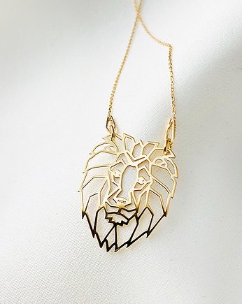 Naszyjnik znak zodiaku LEW złoto 585, Anemon Atelier