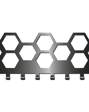 Nowoczesny Wieszak Z Kolekcji Simple Geometryczne Sześciokąty Wg15, K&M Design