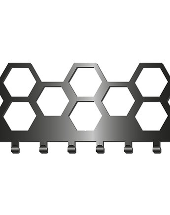 Nowoczesny Wieszak Z Kolekcji Simple Geometryczne Sześciokąty Wg15, Km design