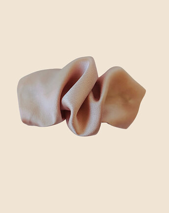 Scrunchie spinka klamra jedwabna perłowy blond, Capillum