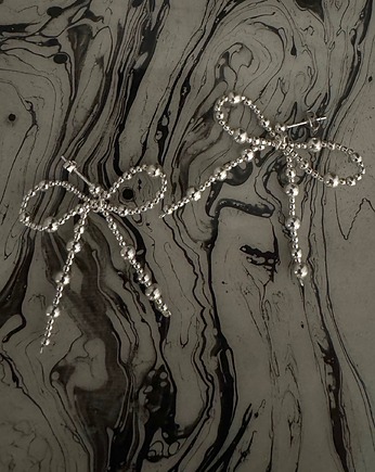 Kolczyki srebrne Kokardki Tęsknota, Vander jewelry