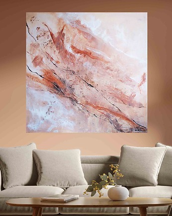 Obraz na płótnie ręcznie malowany Piaski Pustyni 100x100 cm, My Moment