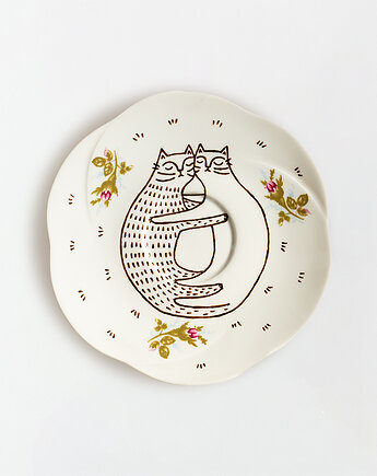 Talerz na ścianę - kocia miłość, EMPE artstudio