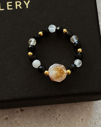 Pierścionek elastyczny  Cytryn, Chmolowska Jewellery