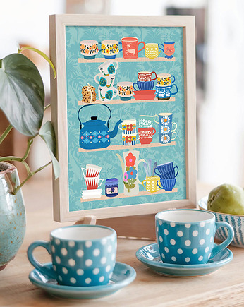 Półka w stylu retro - plakat do kuchni, minimalmill