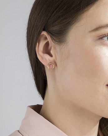 Minimalistyczne kolczyki pozłacane: Podkowy, Diuczko Jewellery