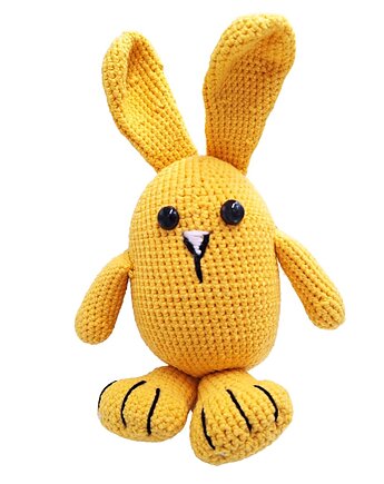 Maskotka Królik Ręcznie Robiona na Szydełku 23 cm Handmade Prezent, Sklep Angelos