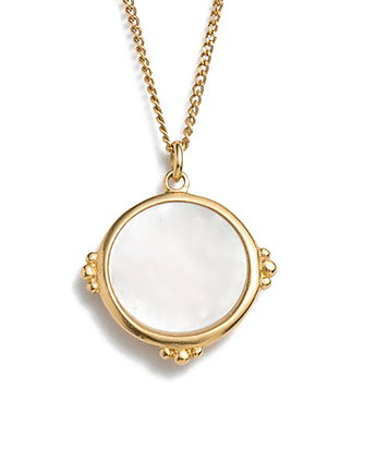 Naszyjnik z masą perłową- srebro 925 pozłacane, Coccola JEWELLERY