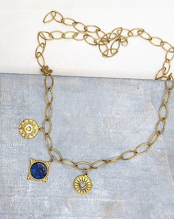 Perseidy. Łańcuch z medalionami - lapis lazuli, Studio Gazela