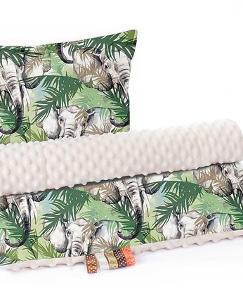 Komplet Kocyk Minky 75x100cm z poduszką  n023, Baby Love Decor