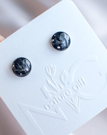 Kolczyki sztyfty z rzęsek dmuchawca, nature gift